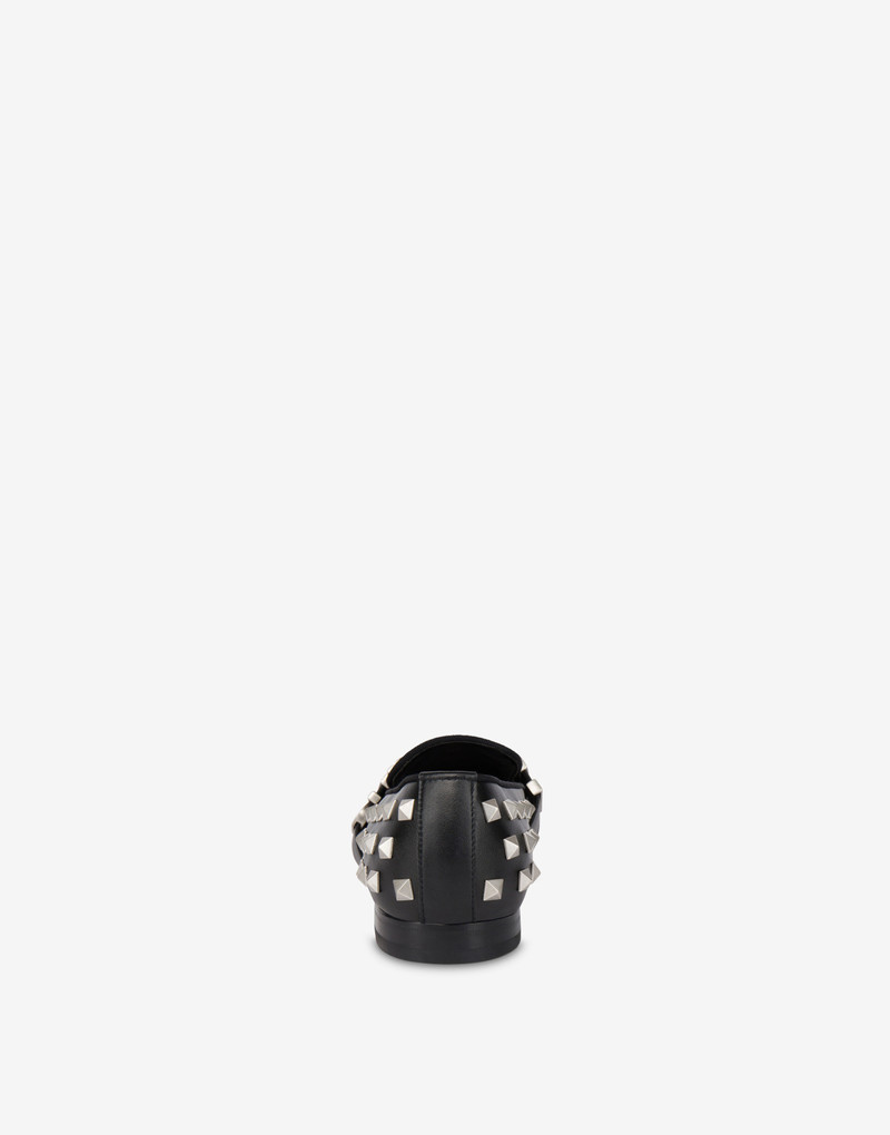 Moschino MAXI LETTERING LOAFERS WITH STUDS outlook