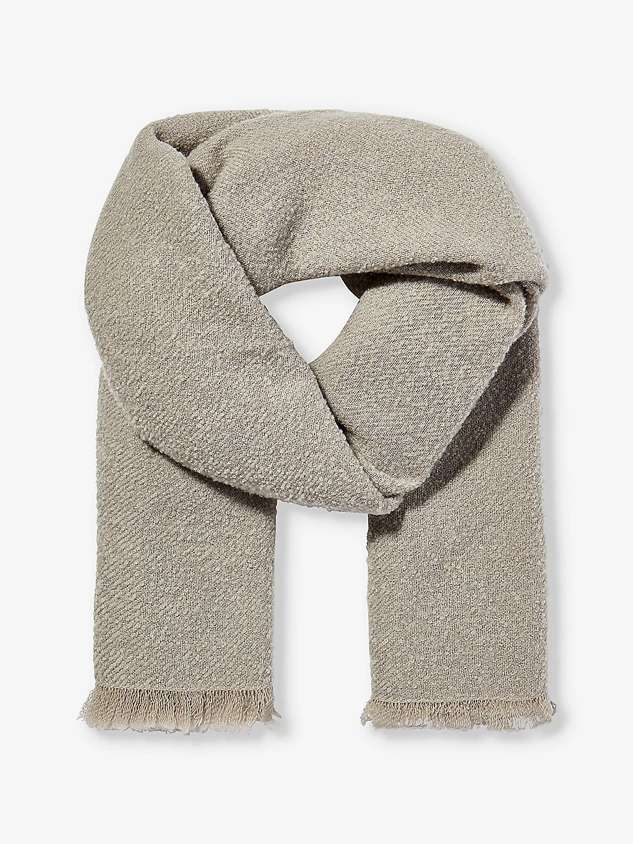 Melt bouclé-textured wool-blend scarf - 1