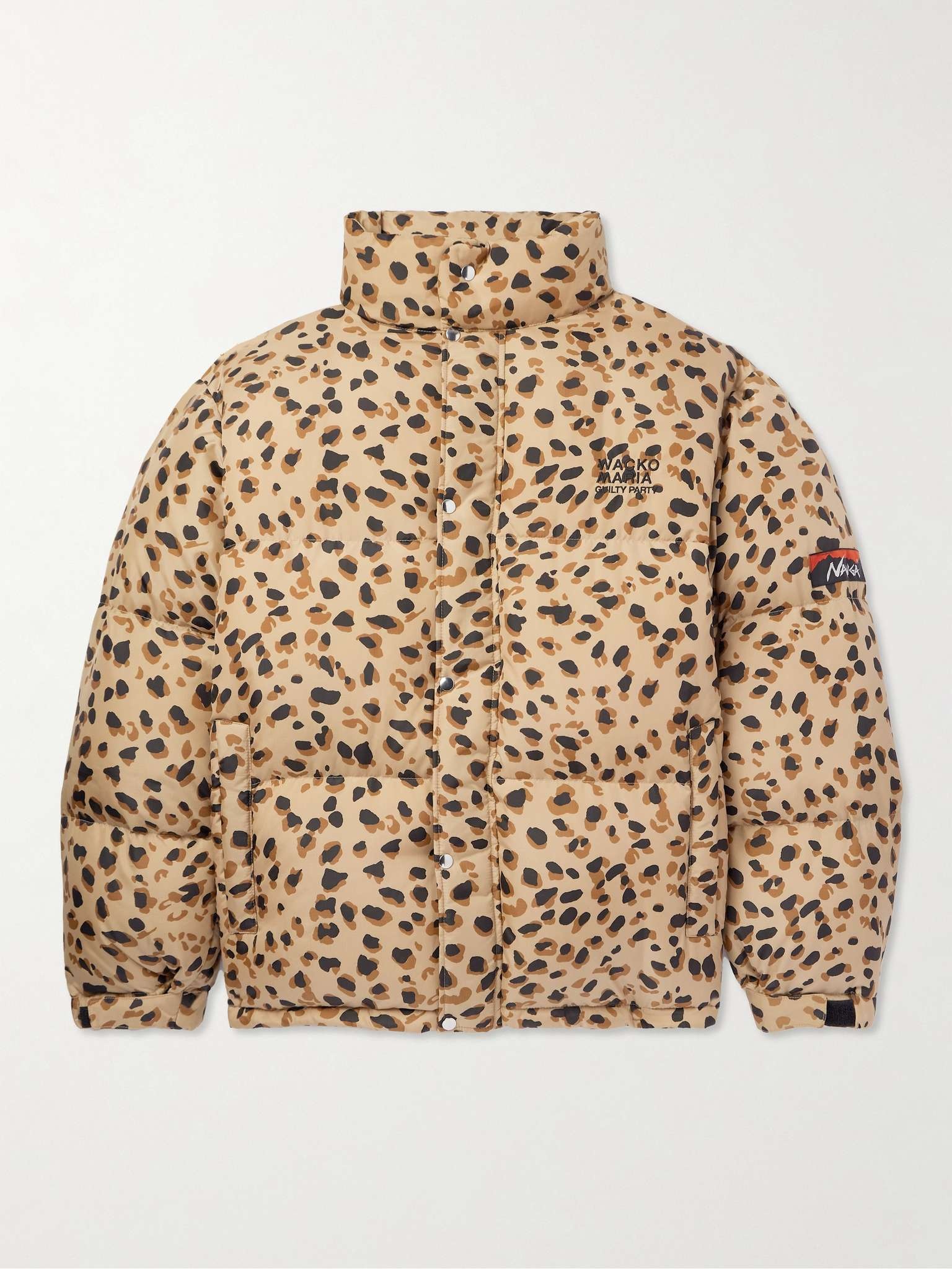 + Nanga Logo-Embroidered Leopard-Print Quilted Shell Down Jacket - 1