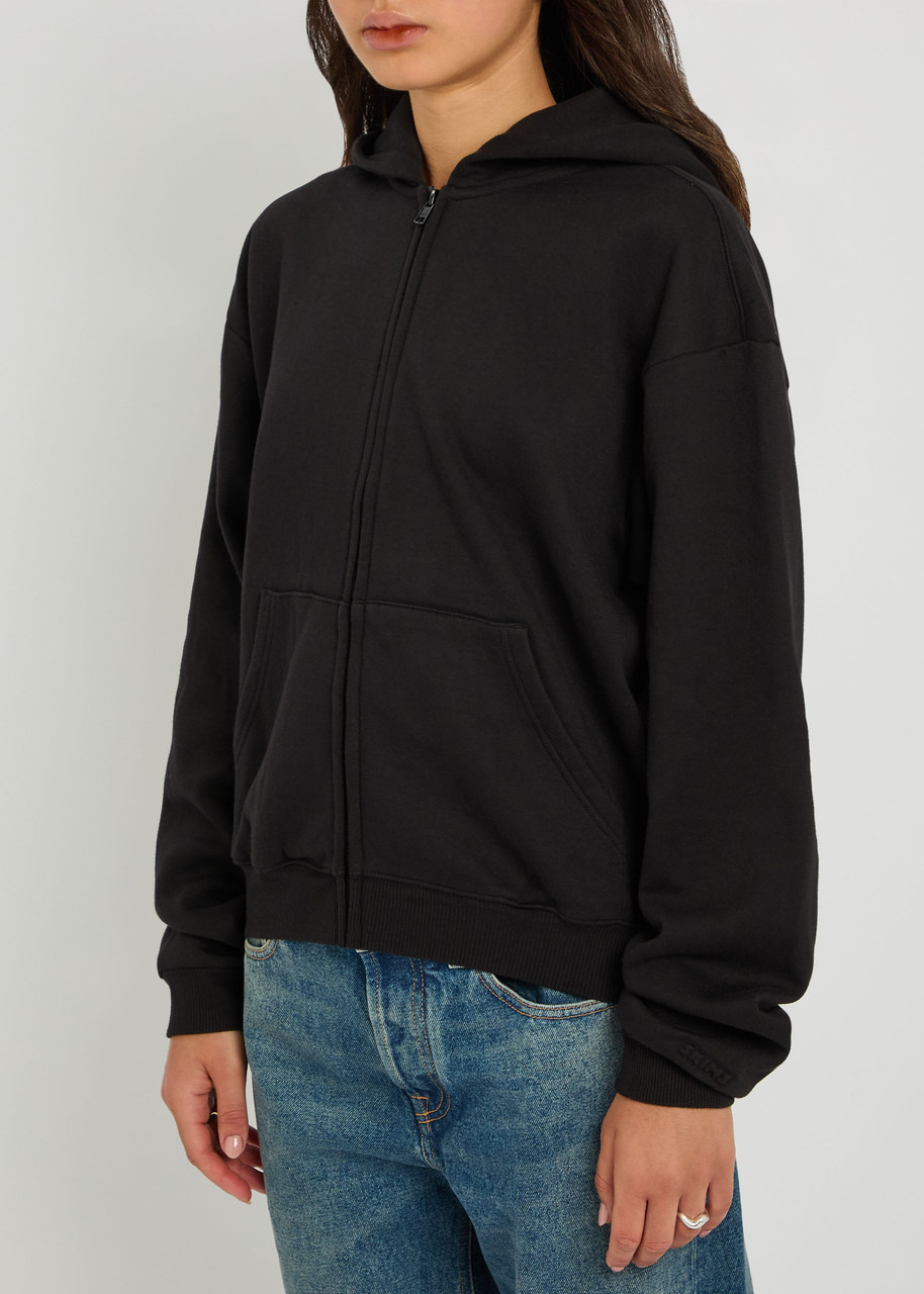 Skims Zip-up Cotton-blend Hooded Sweatshirt - 2