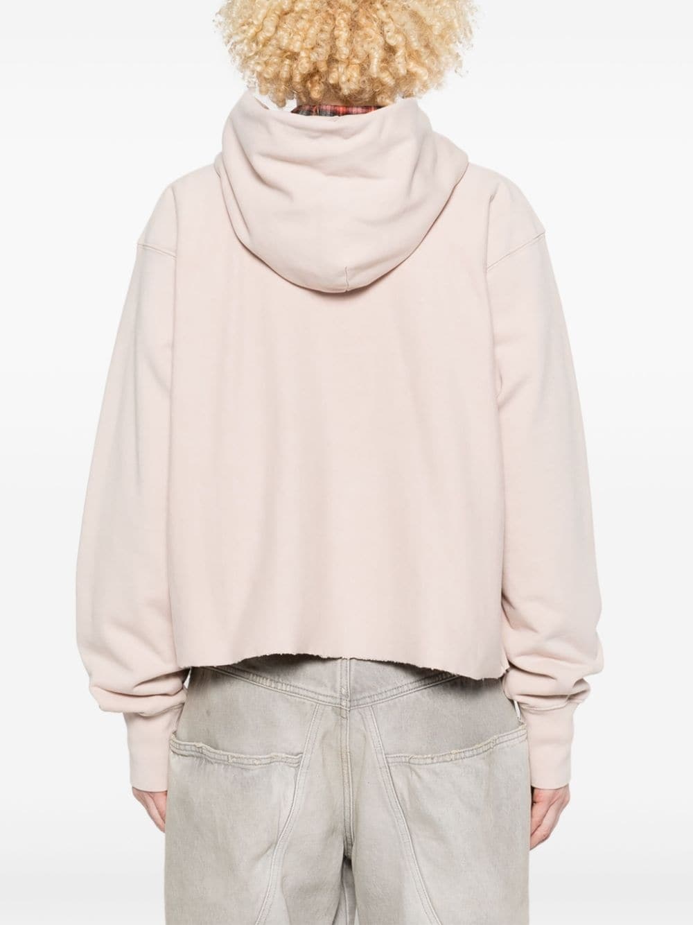 logo cotton hoodie - 4