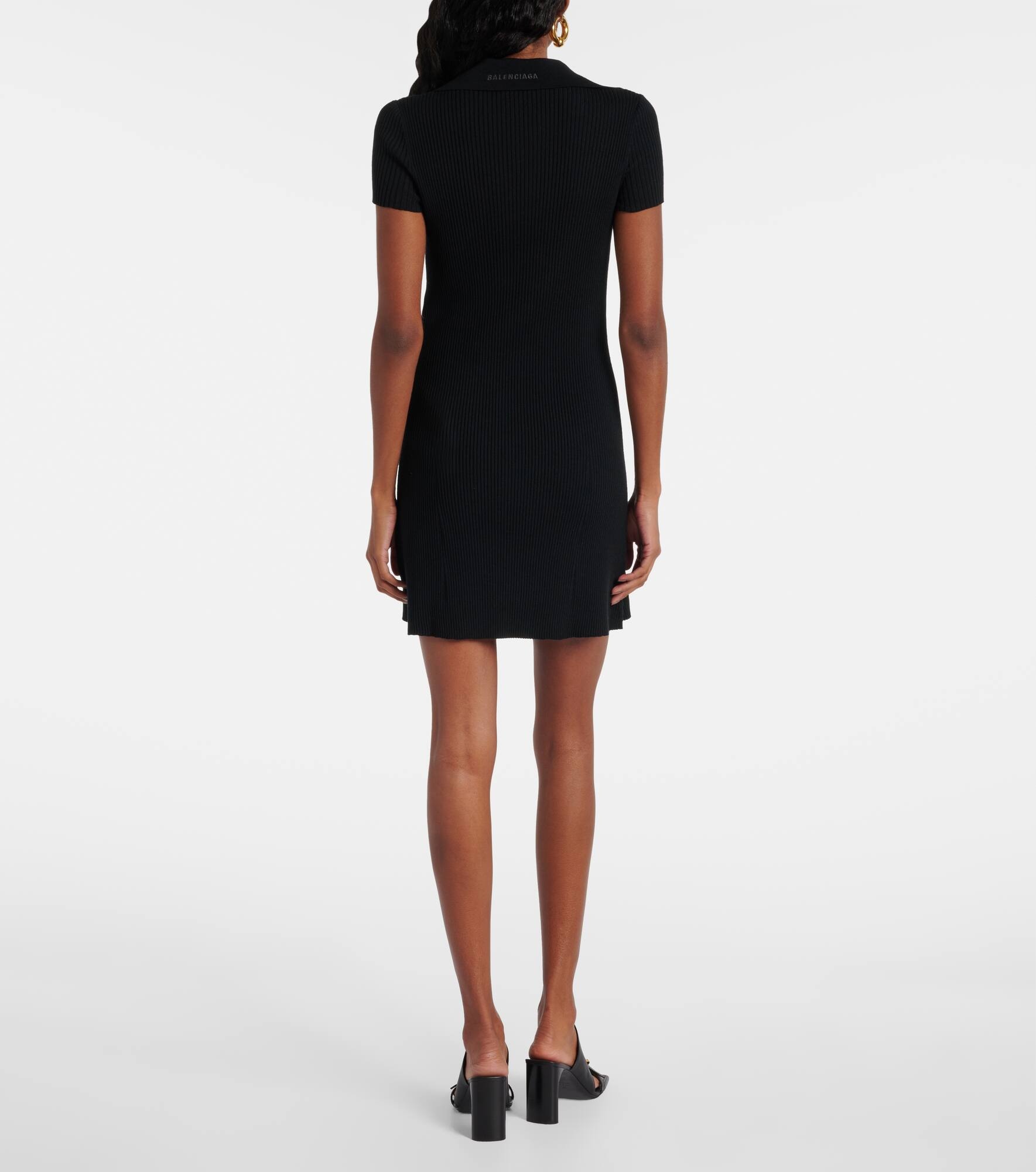 Wool-blend polo dress - 3