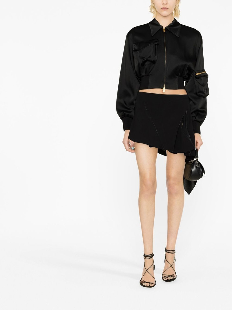 MUGLER asymmetric draped miniskirt outlook