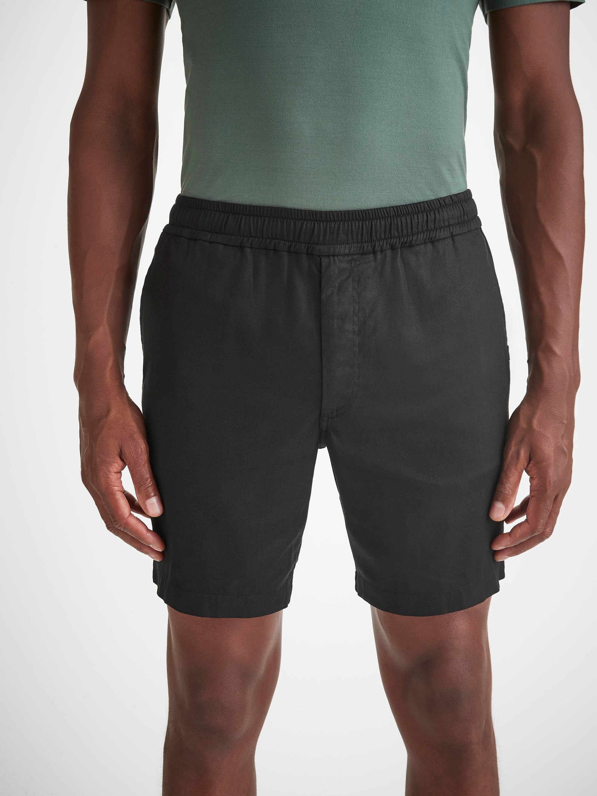 Men's Shorts Harris Lyocell Cotton Black - 5