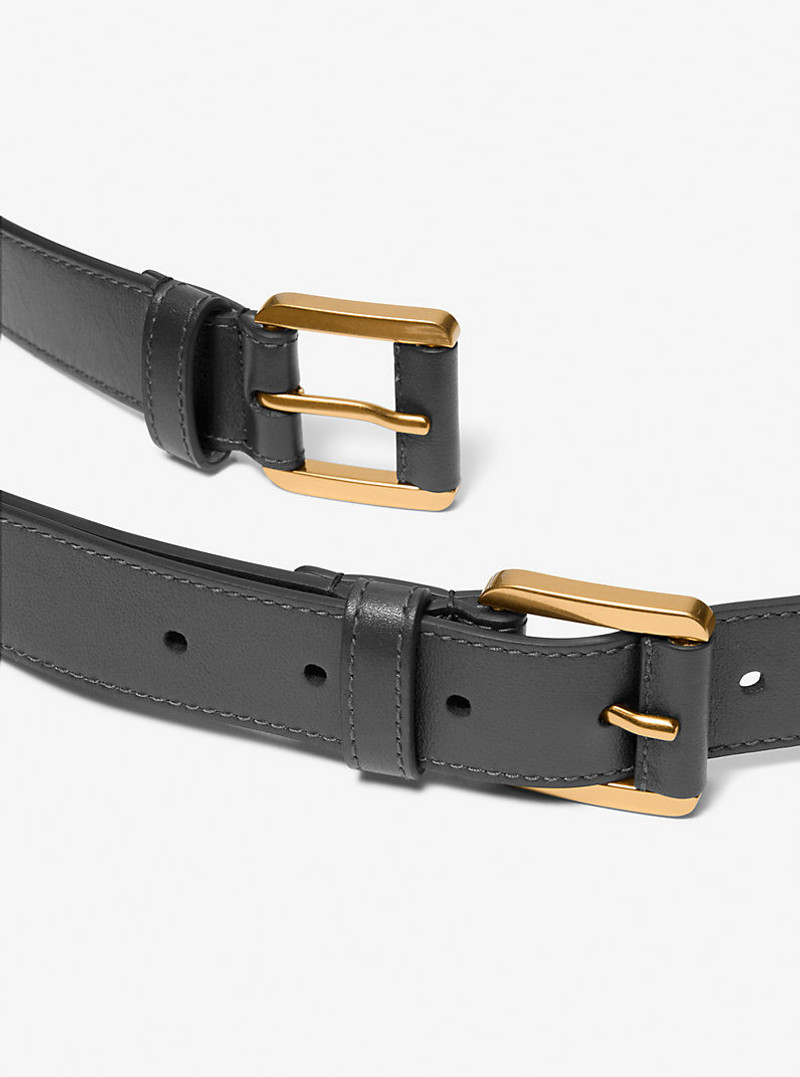 Allegra Leather Double Waist Belt 2