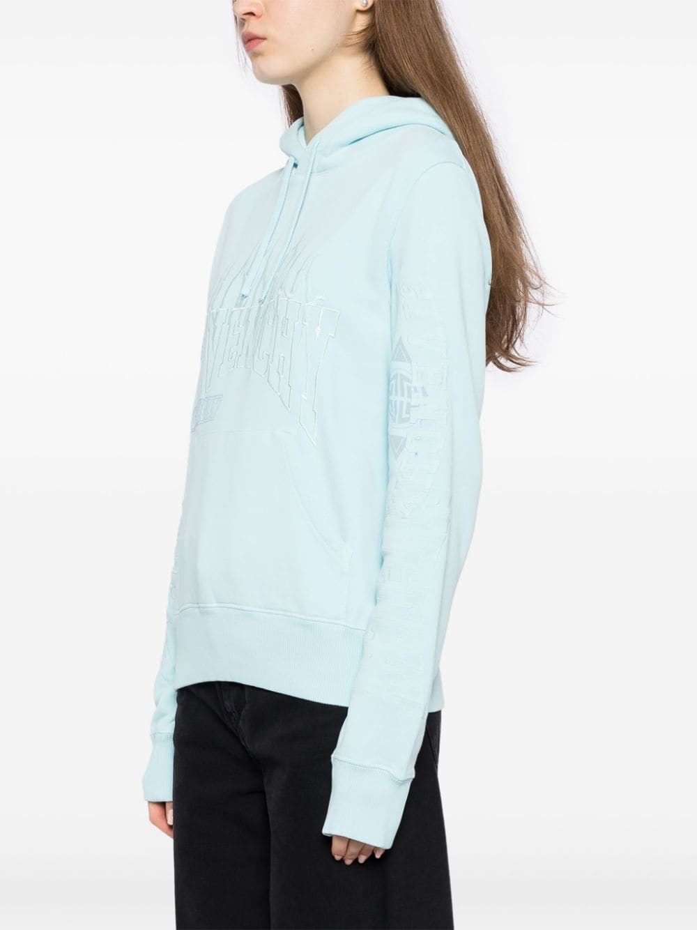 logo-embroidered hoodie - 3