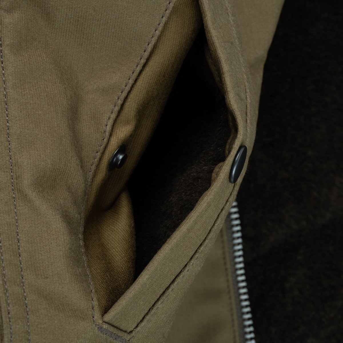 IHM-37-KHA Oiled Whipcord N1 Deck Jacket Khaki - 6