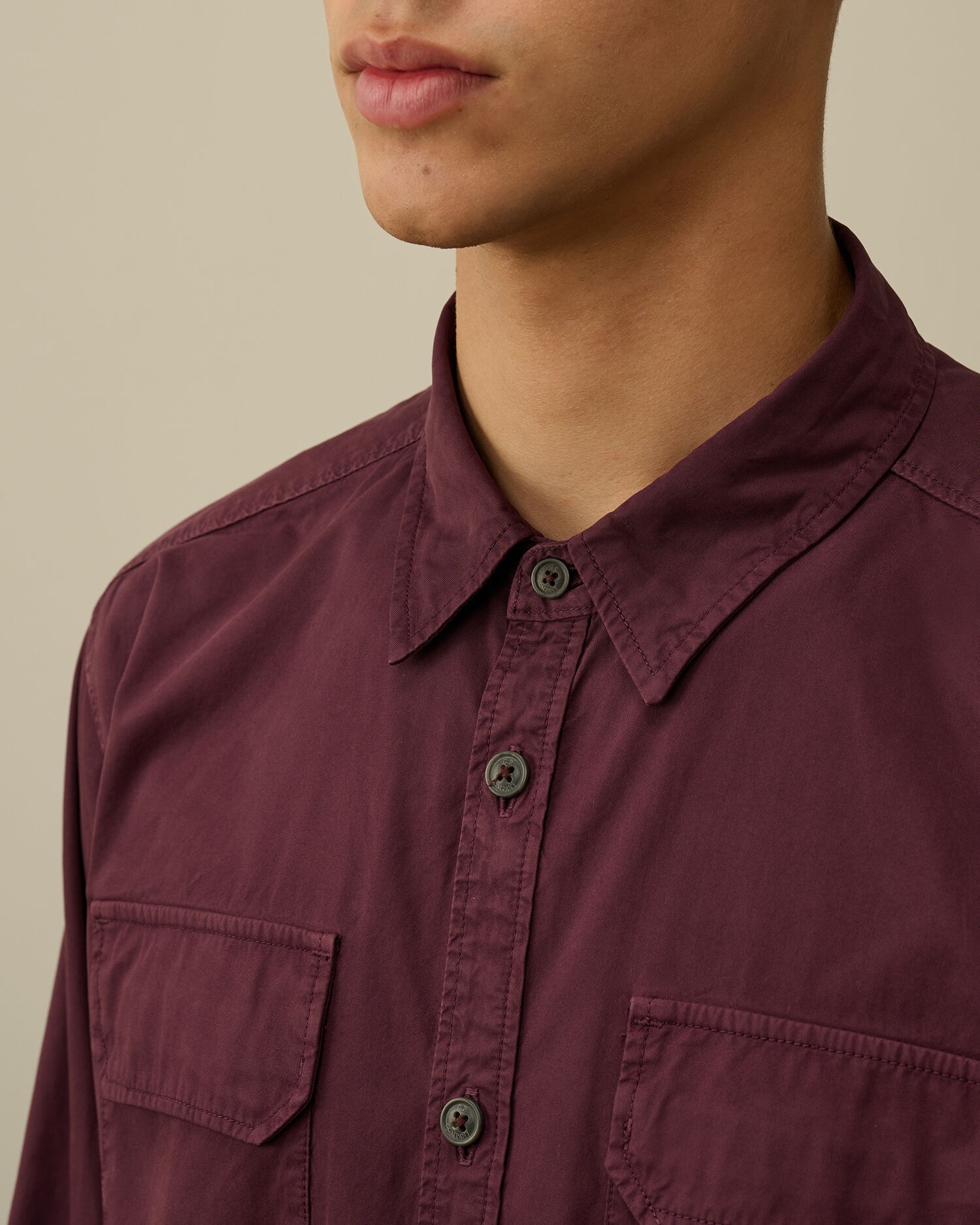 Organic Gabardine Buttoned Lens Shirt - 5