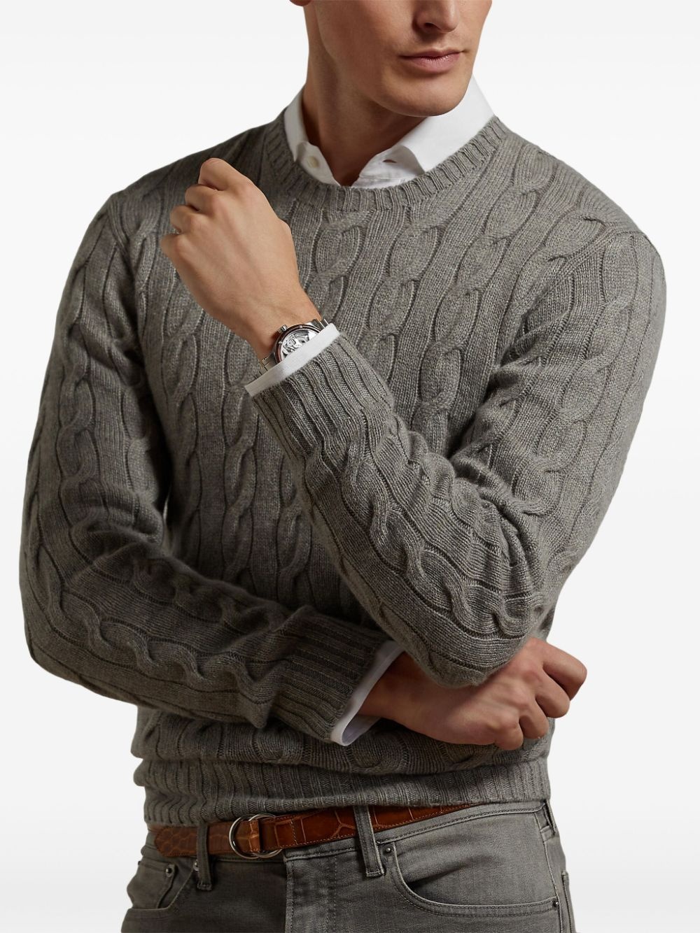 cable-knit cashmere sweater - 4