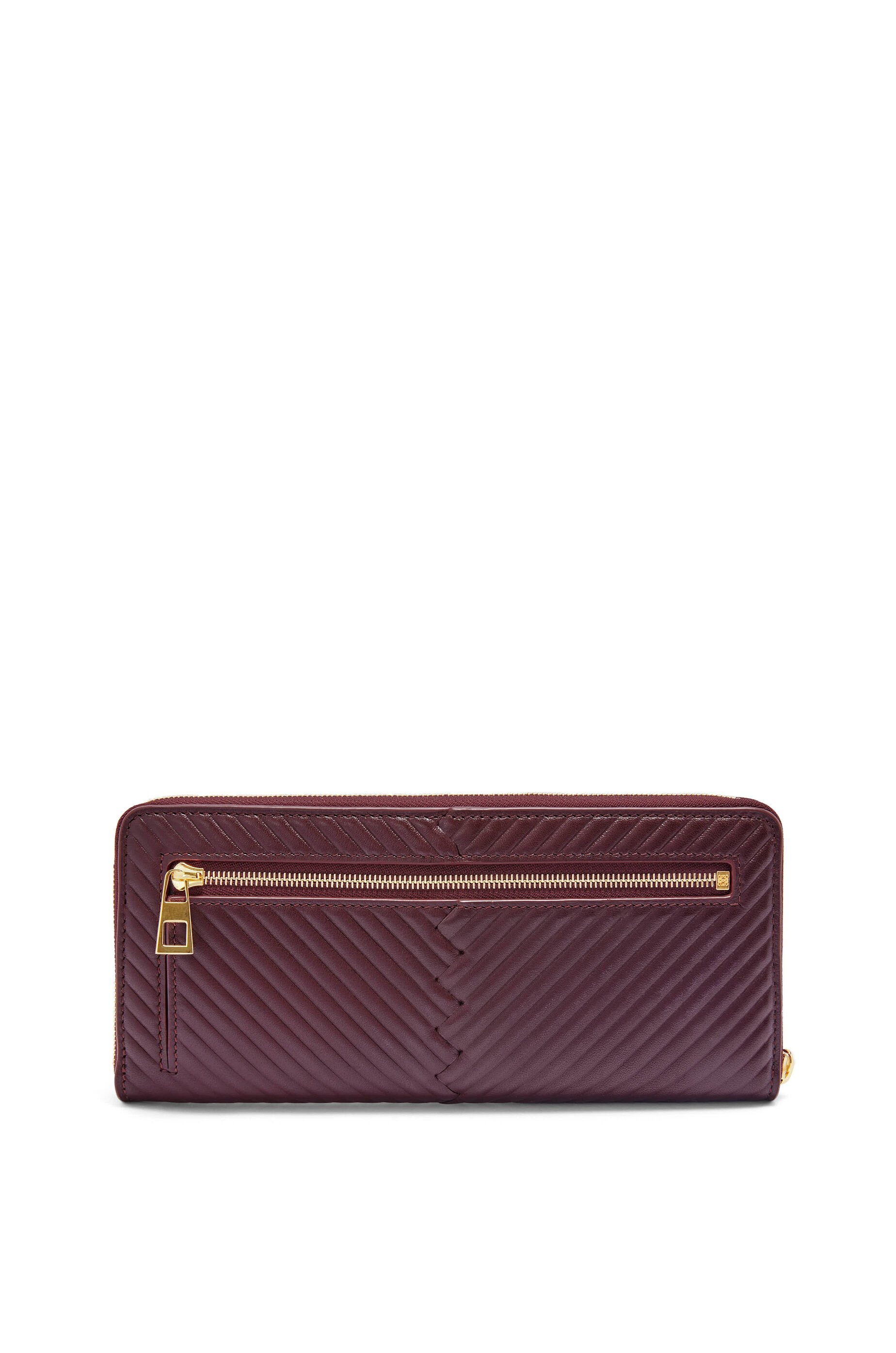 Knot zip around wallet in shiny nappa calfskin - 3