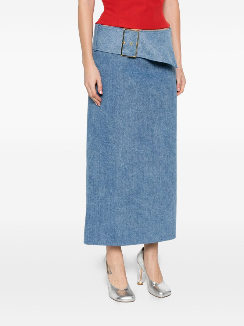 belted denim midi skirt 3