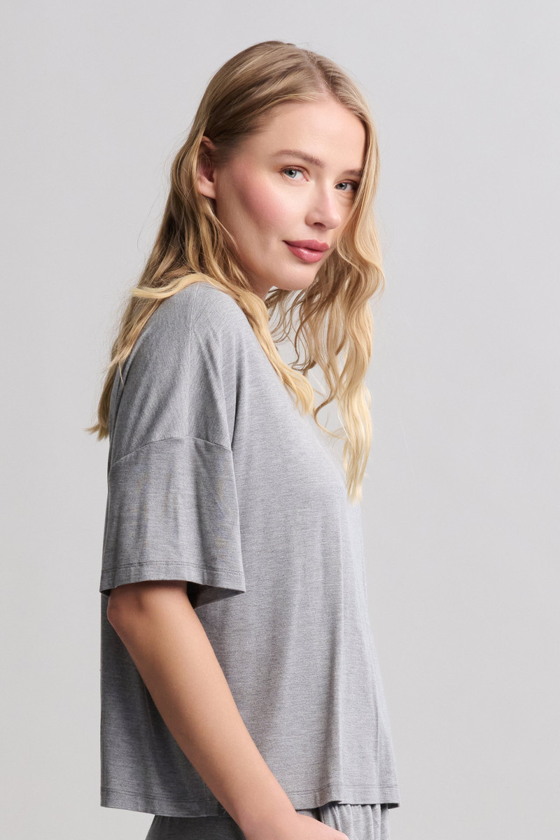 Barefoot Dreams Ultra Soft Jersey Short Sleeve Boxy Tee outlook