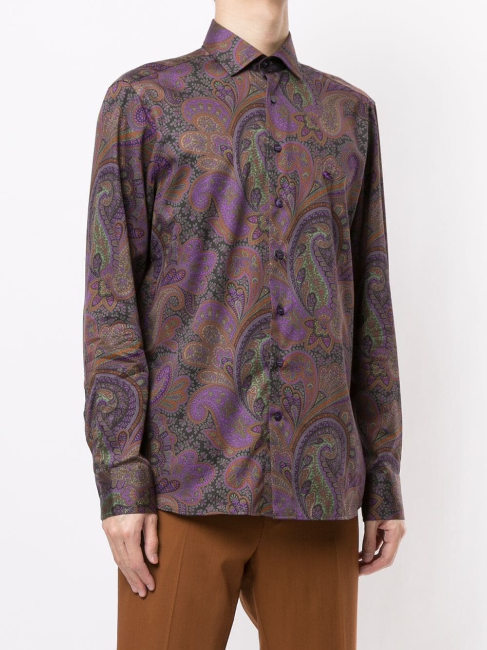 paisley-print cotton shirt - 3