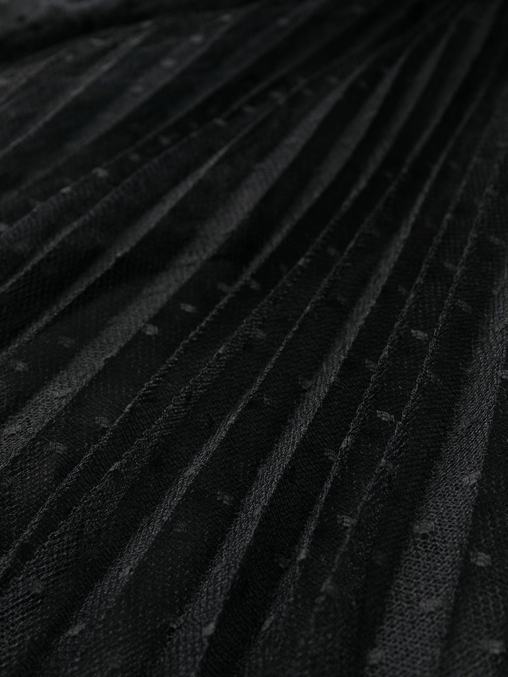 short-sleeved tulle midi dress - 7