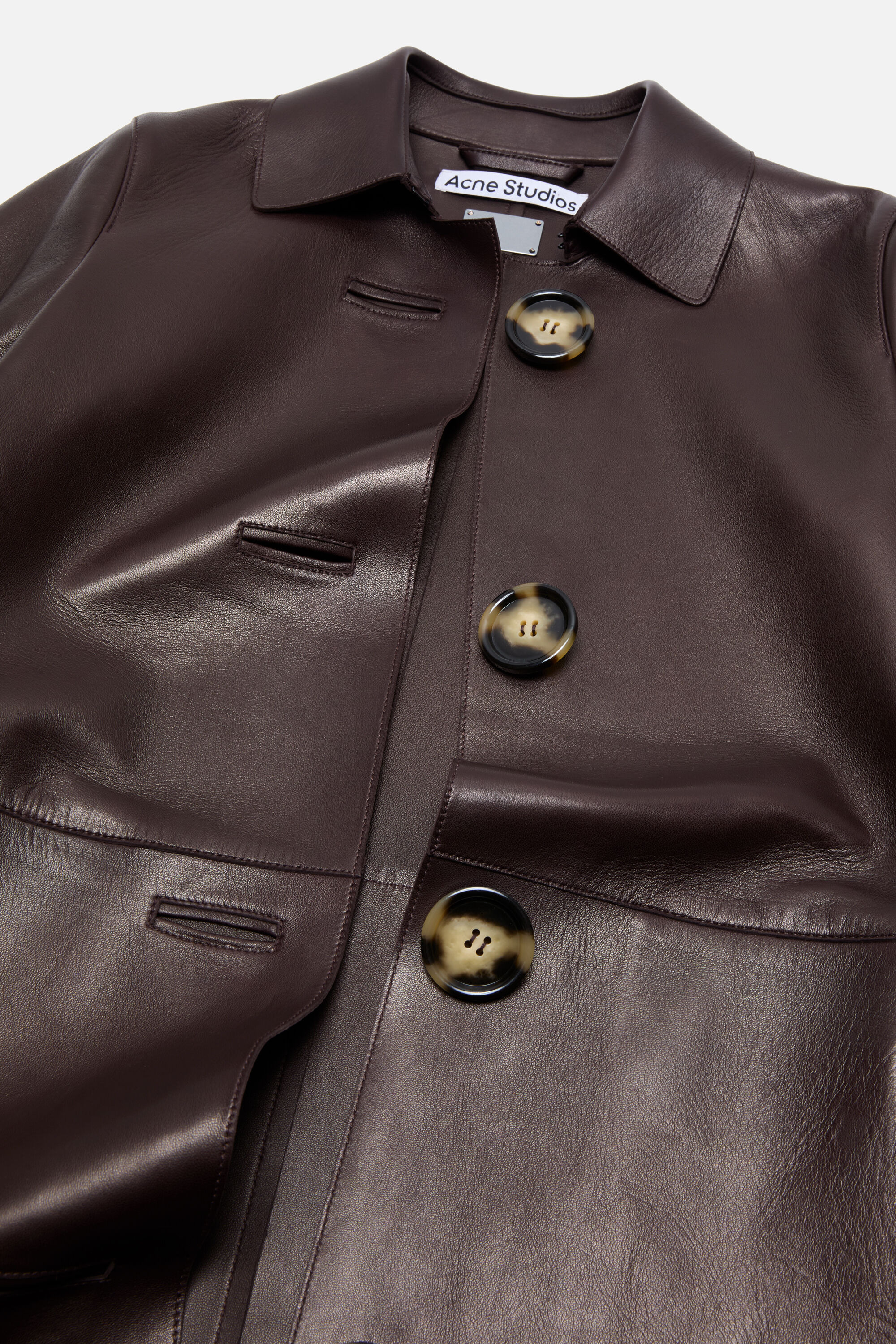 Leather coat - Chocolate brown - 5