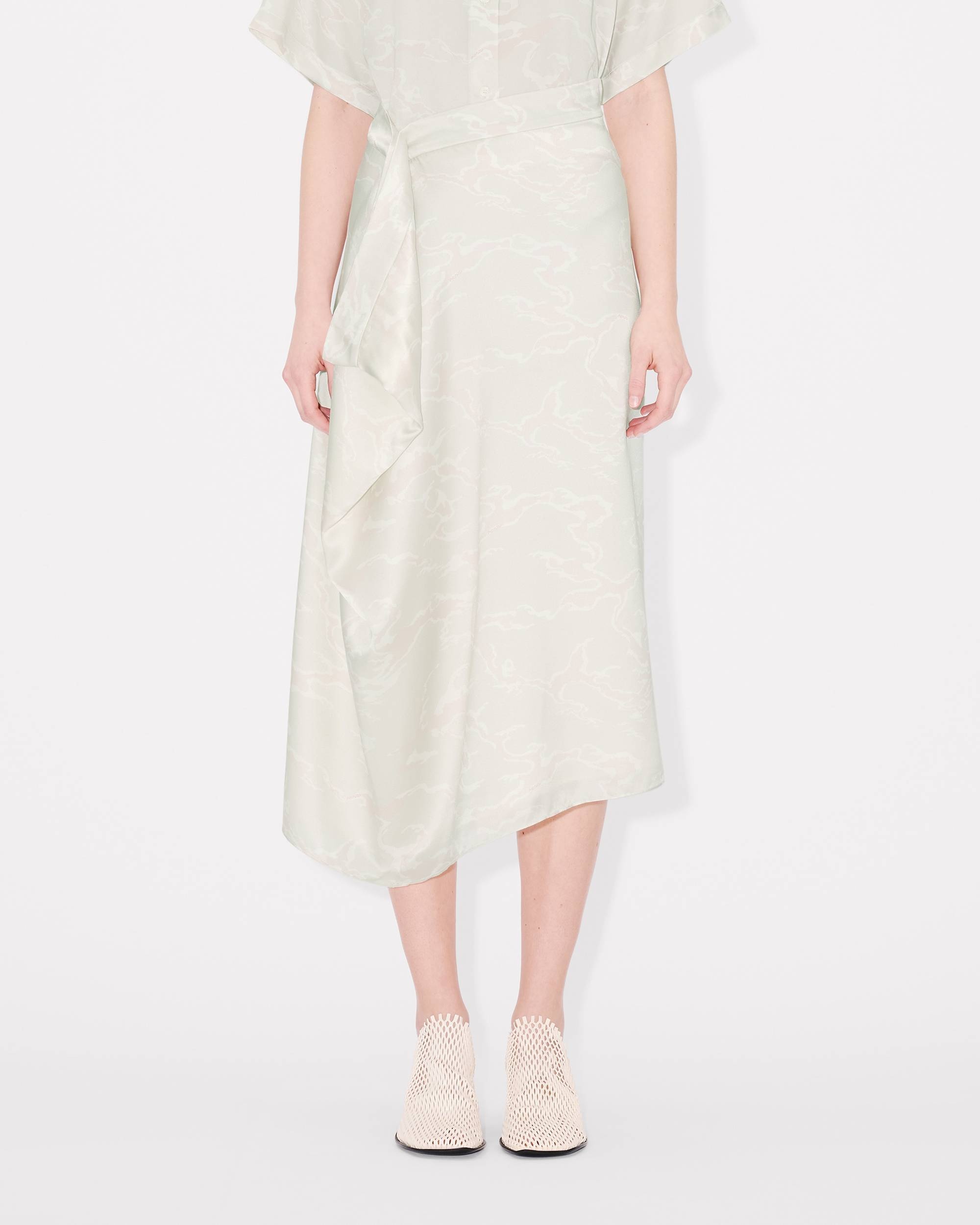 'KENZO Ocean Camo' midi skirt in silk - 4