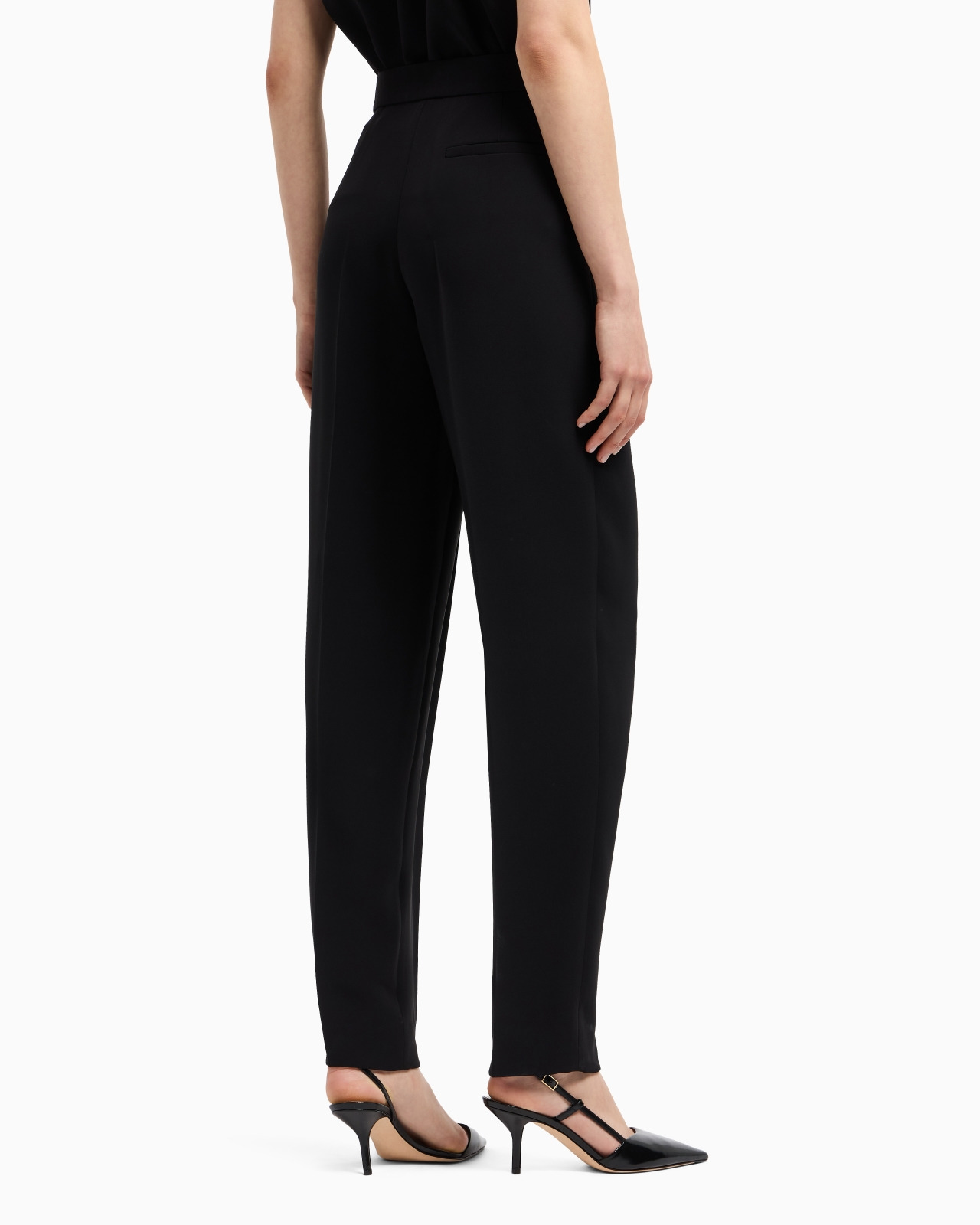 SILK CADY TROUSERS WITH PLEATS - 3