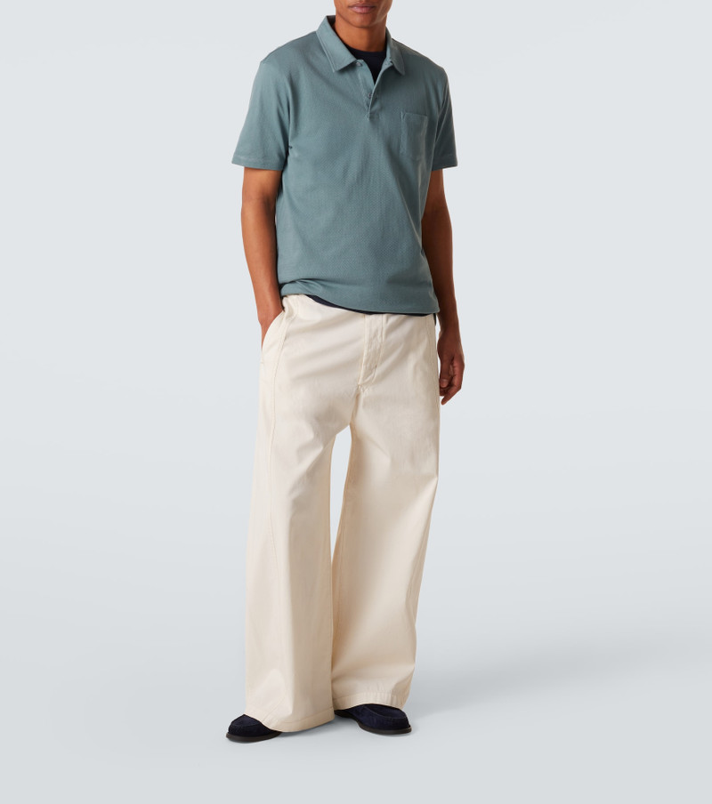 Sunspel Riviera cotton mesh polo shirt outlook