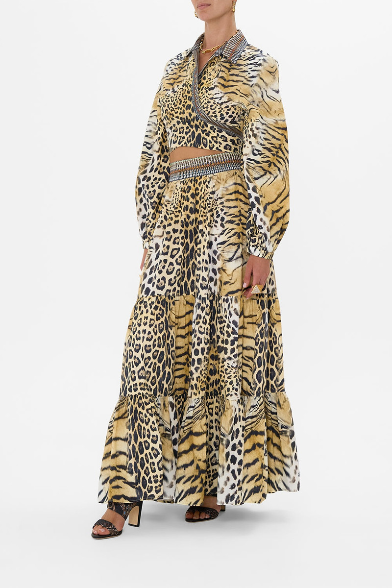 HIGH WAISTED TIERED SKIRT 4