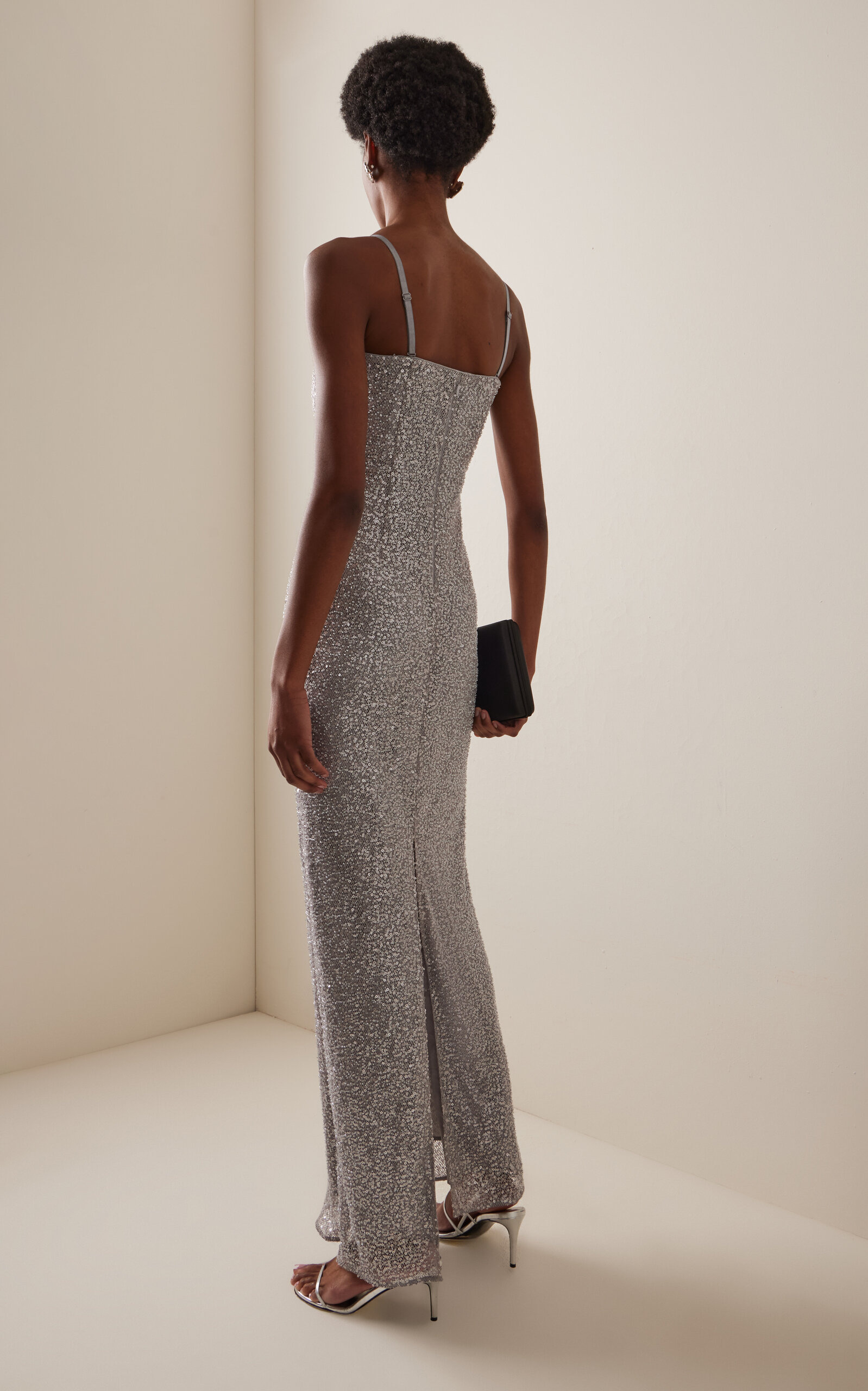 Xyla Embroidered Gown silver - 4