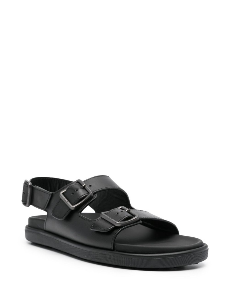 Tod's engraved-logo leather sandals outlook