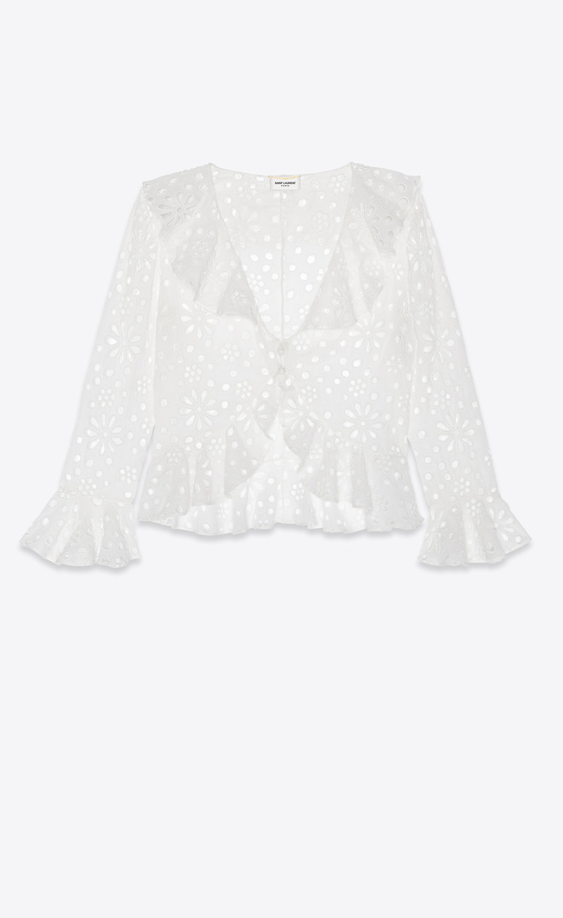 blouse in broderie anglaise cotton voile 1