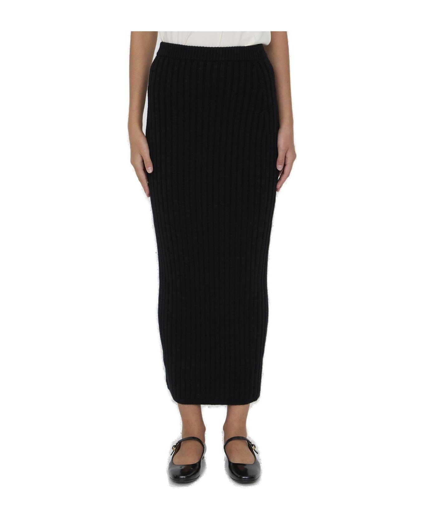 Seta High Waist Ribbed-knit Skirt Max Mara - 1