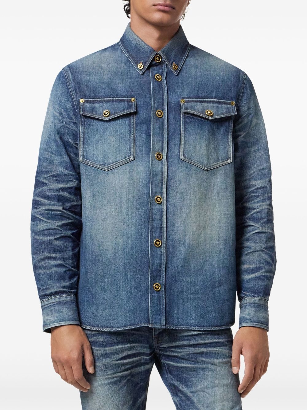 Made in Japan denim overshirt - 3