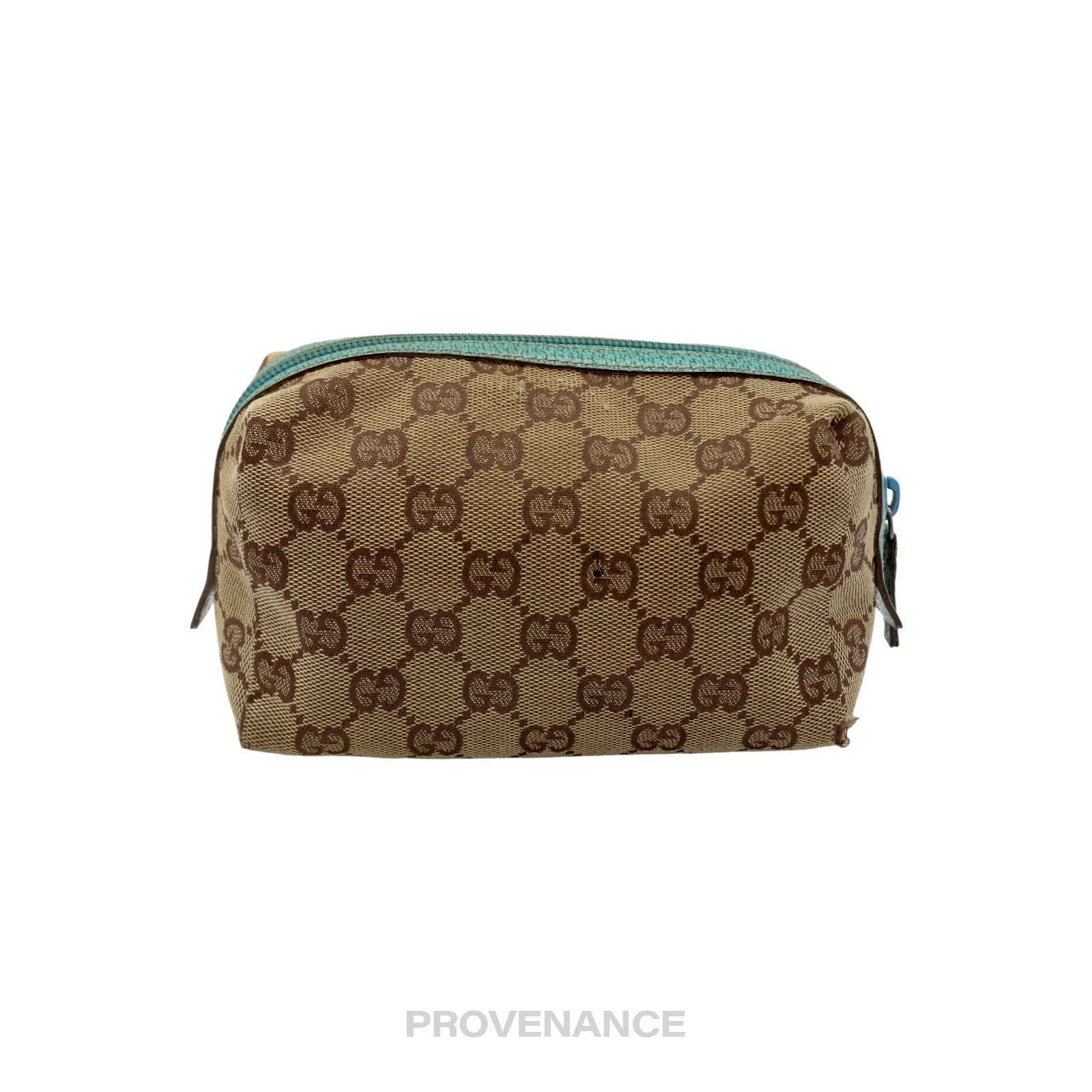 Gucci Zip Pouch - GG Canvas Turquoise - 2