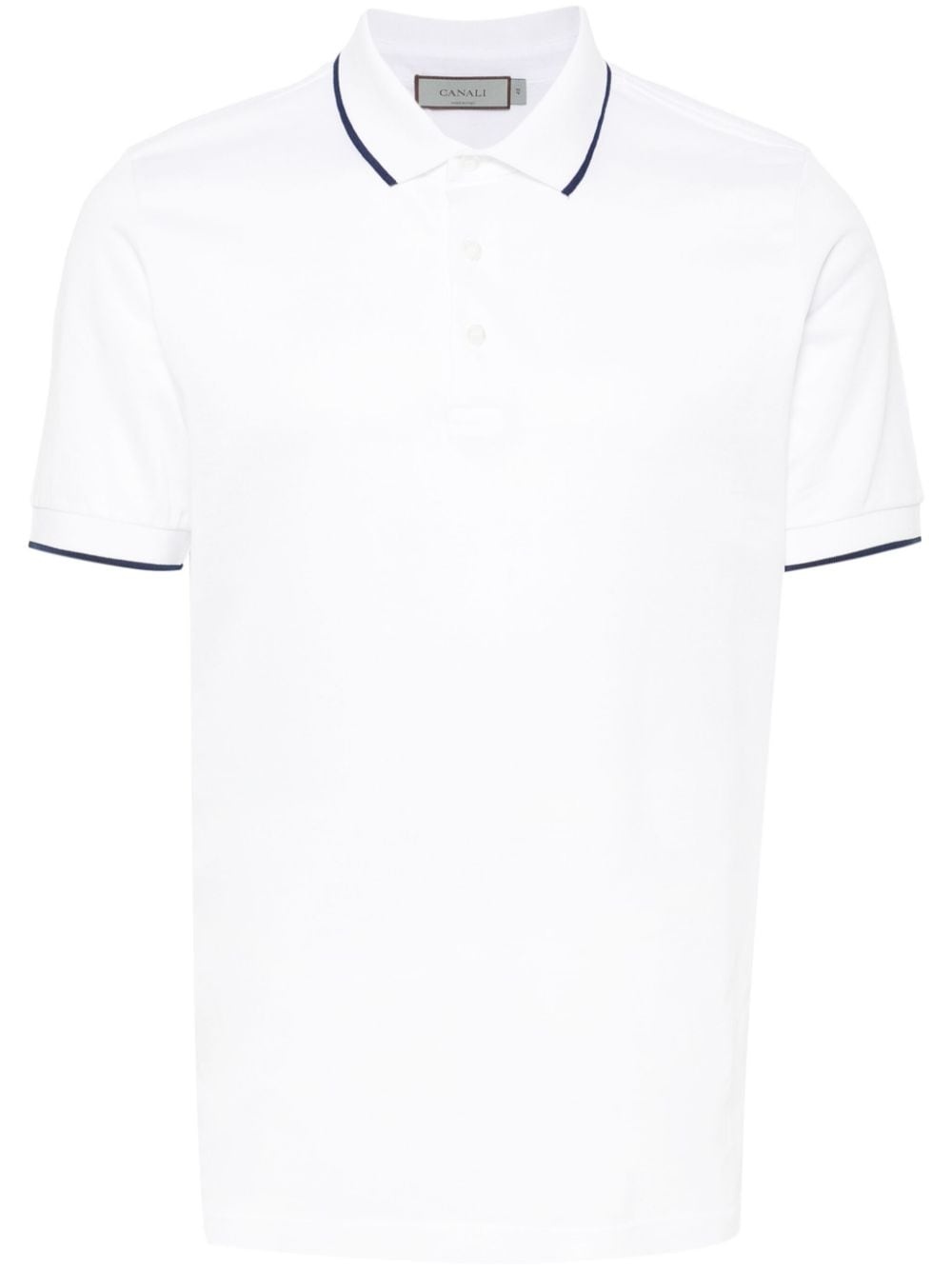 contrast-trim polo shirt - 1