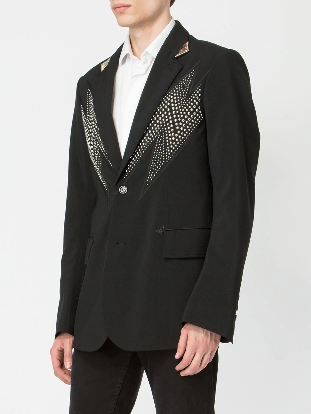 studded lightning bolt jacket - 3