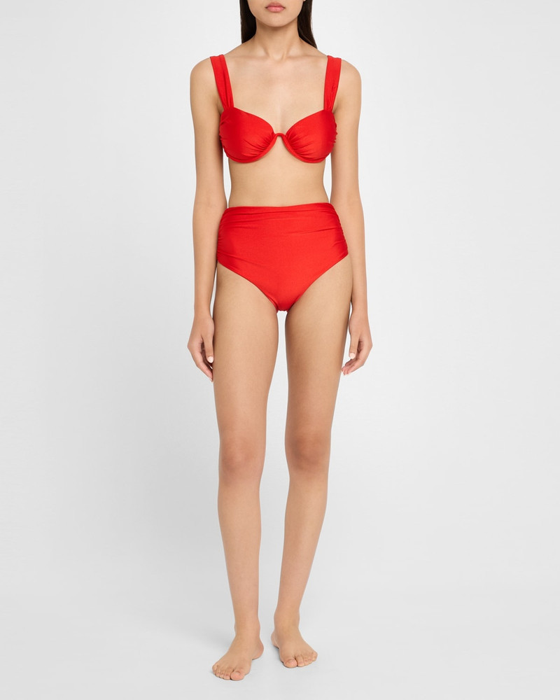 SIMKHAI Anniston Ruched Bikini Top outlook