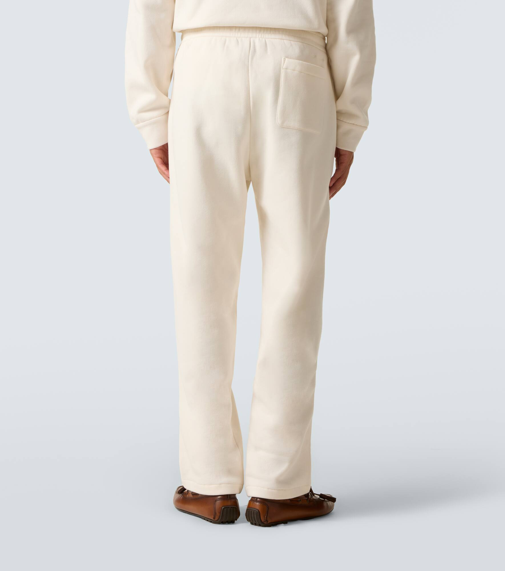 Cotton and cashmere straight pants - 4