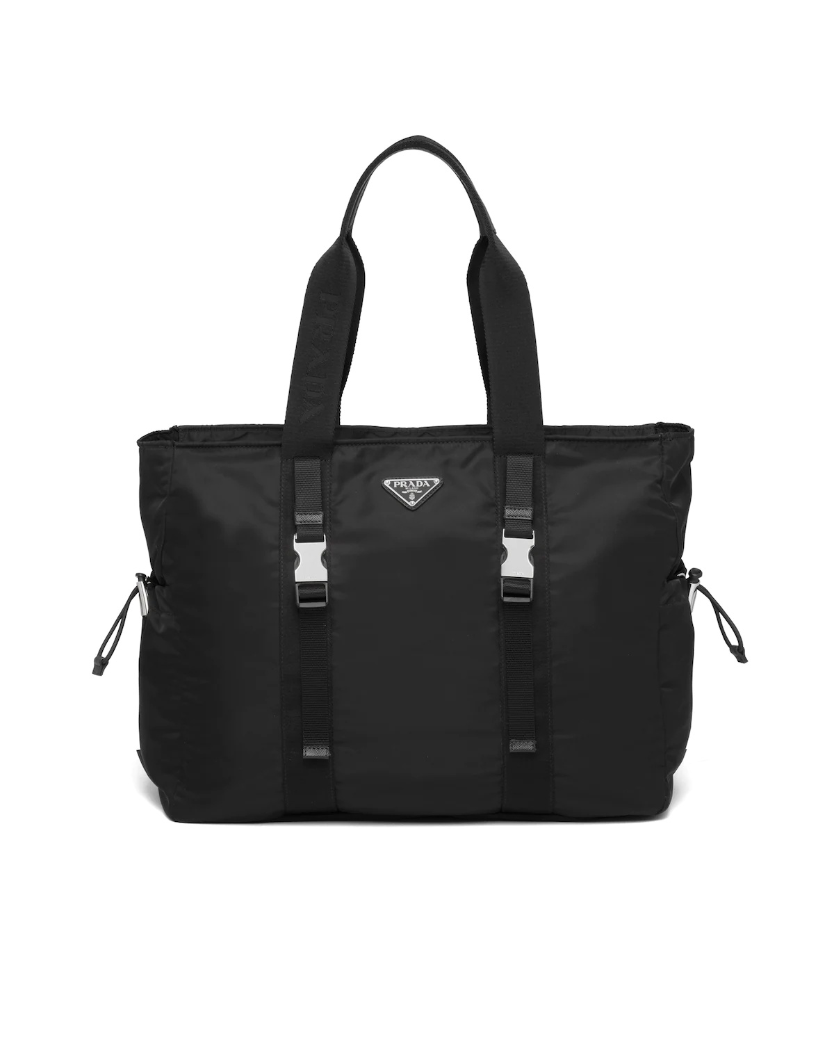 Re-Nylon and Saffiano leather tote - 1