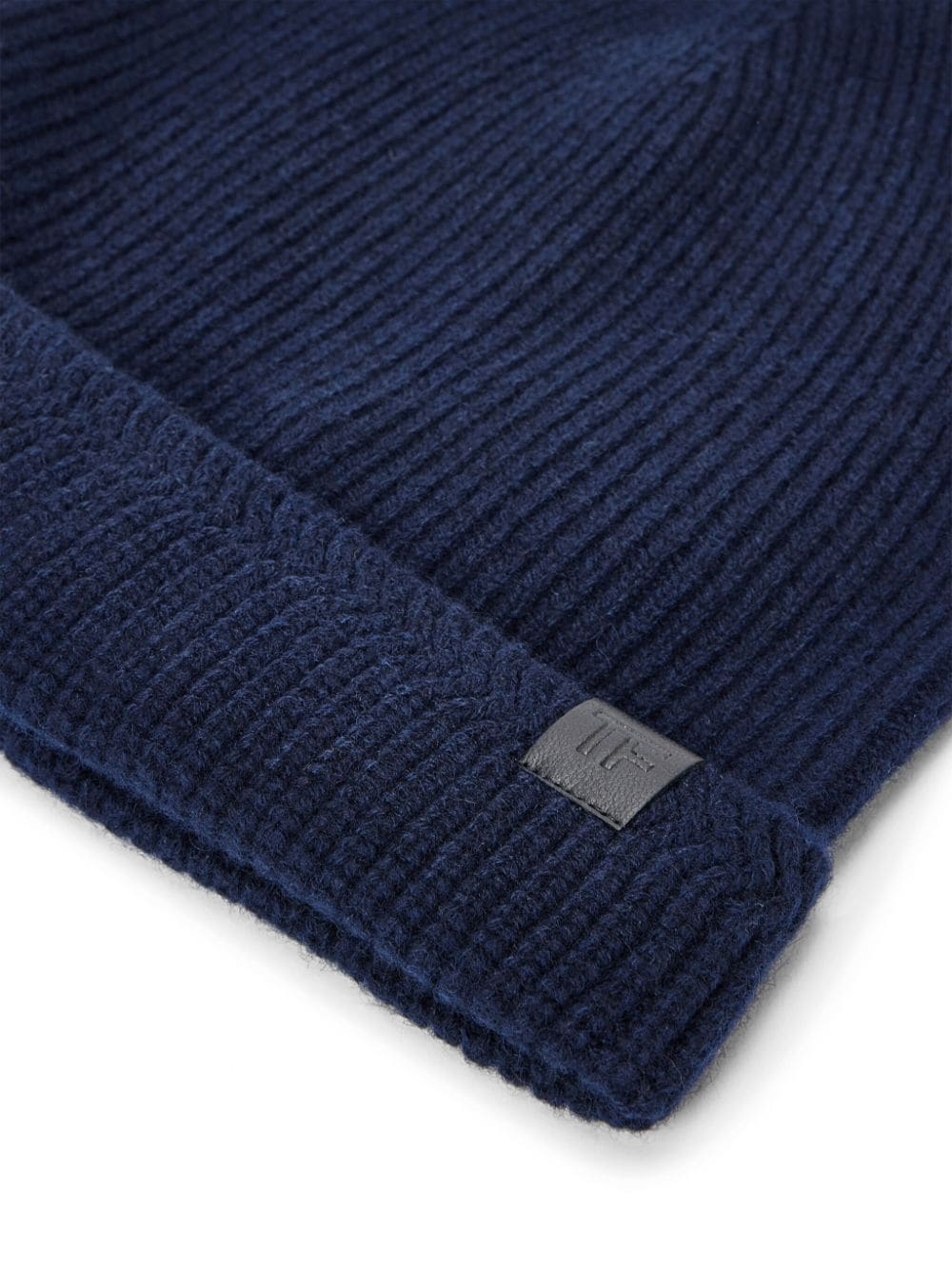 logo-patch ribbed-knit beanie - 2