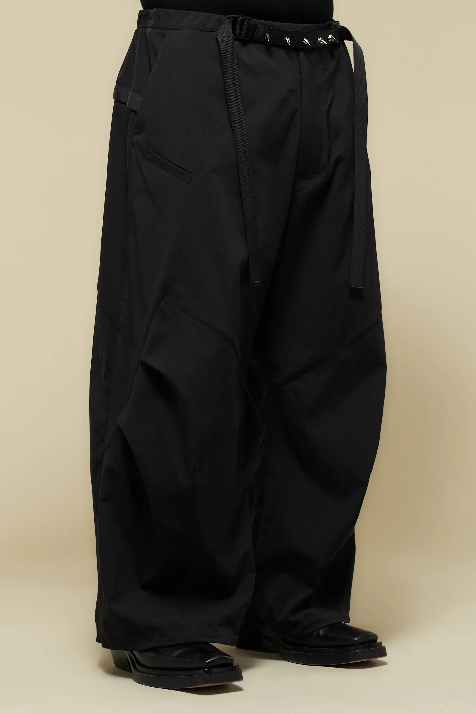 P56B-M Nylon Stretch Web Belt Trouser Black - 3