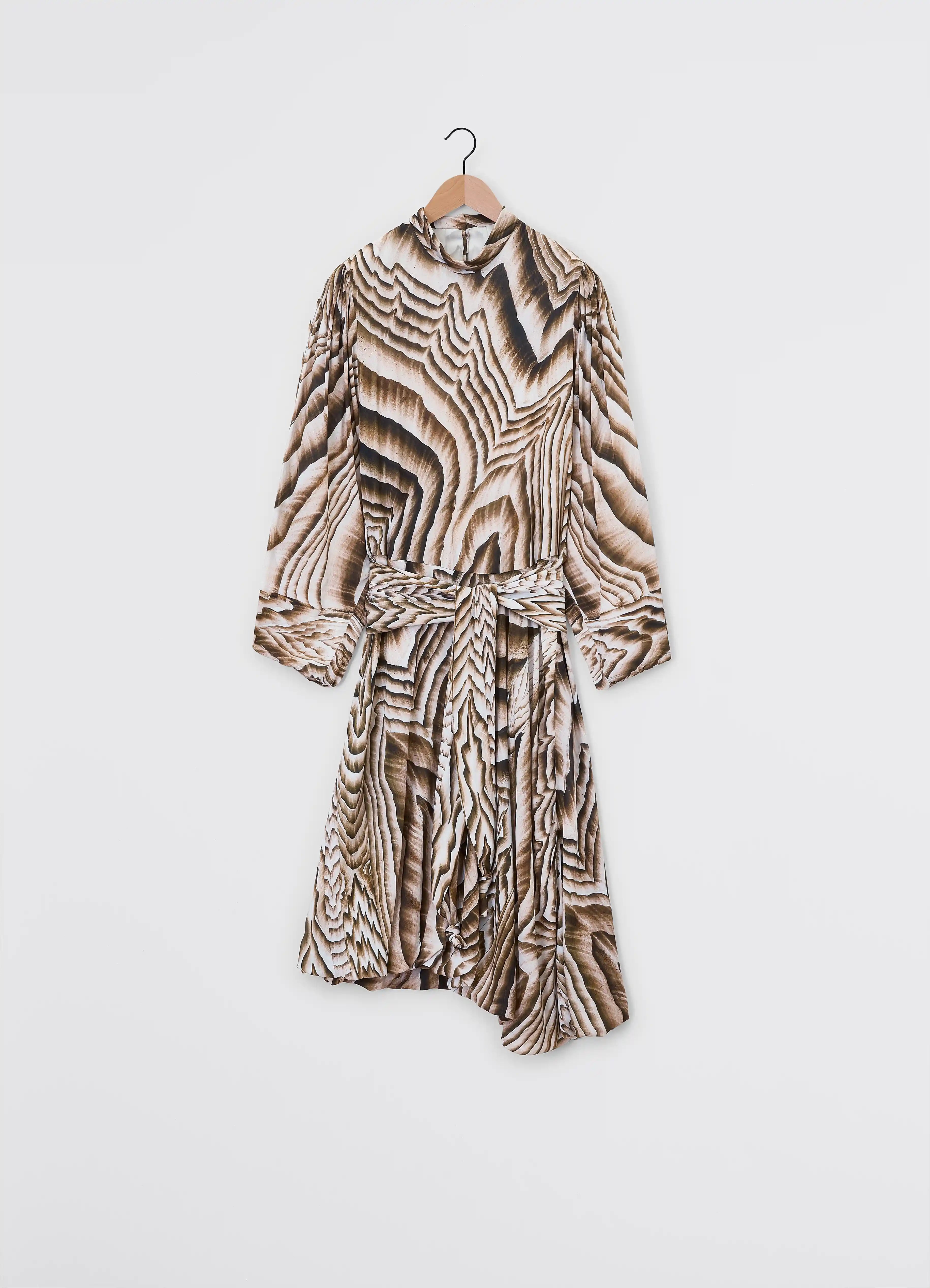 PRINTED KNOTTED DRESS - 4