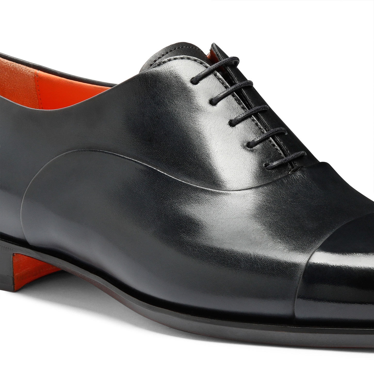 Men's blue leather Oxford shoe - 6