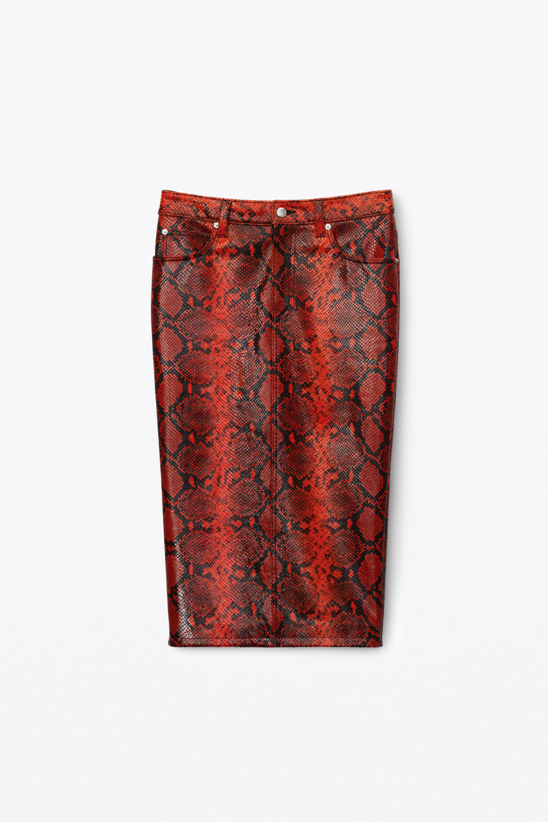 leather pencil skirt in "snakeskin" 1