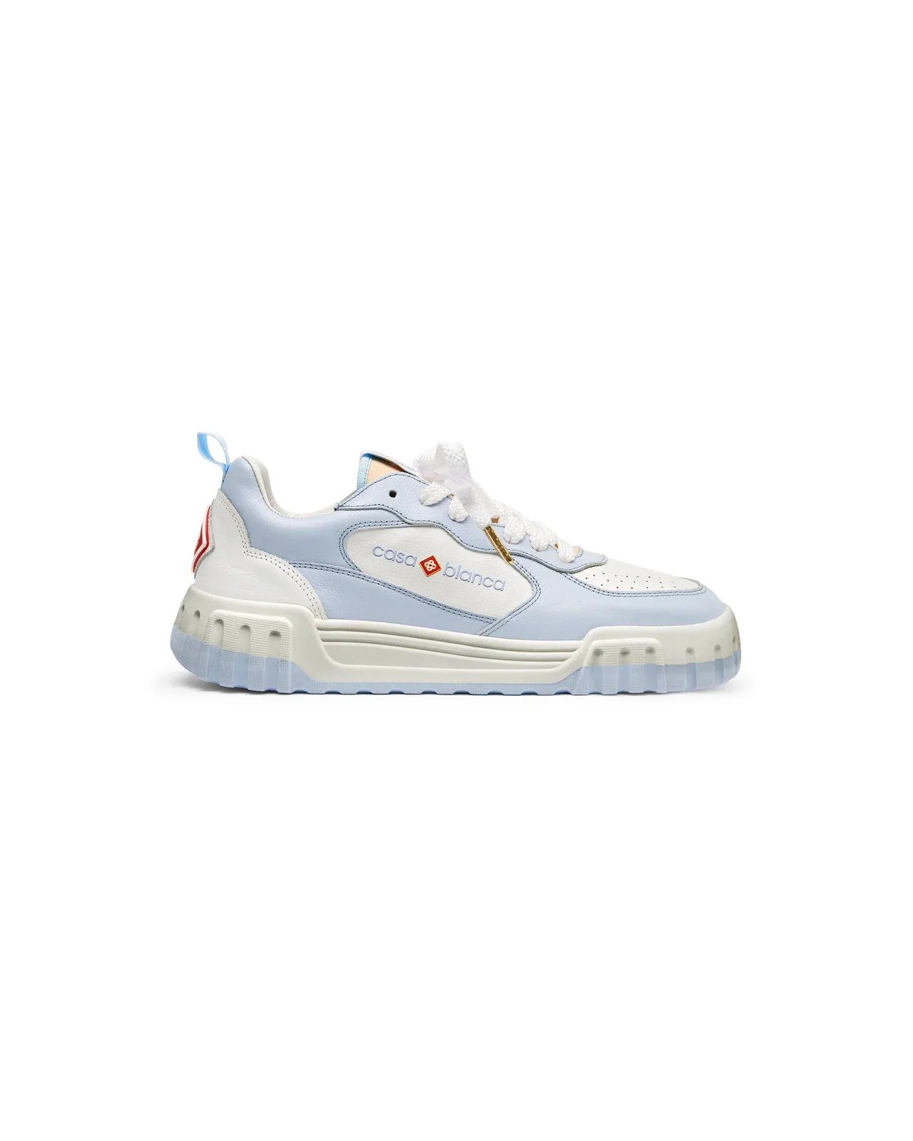 Mens The Court White & Powder Blue Sneaker - 1