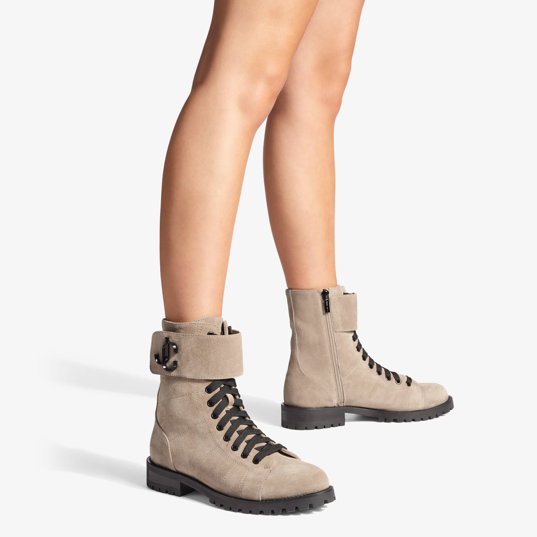 Ceirus Flat
Stone Crosta Suede Combat Boots - 2