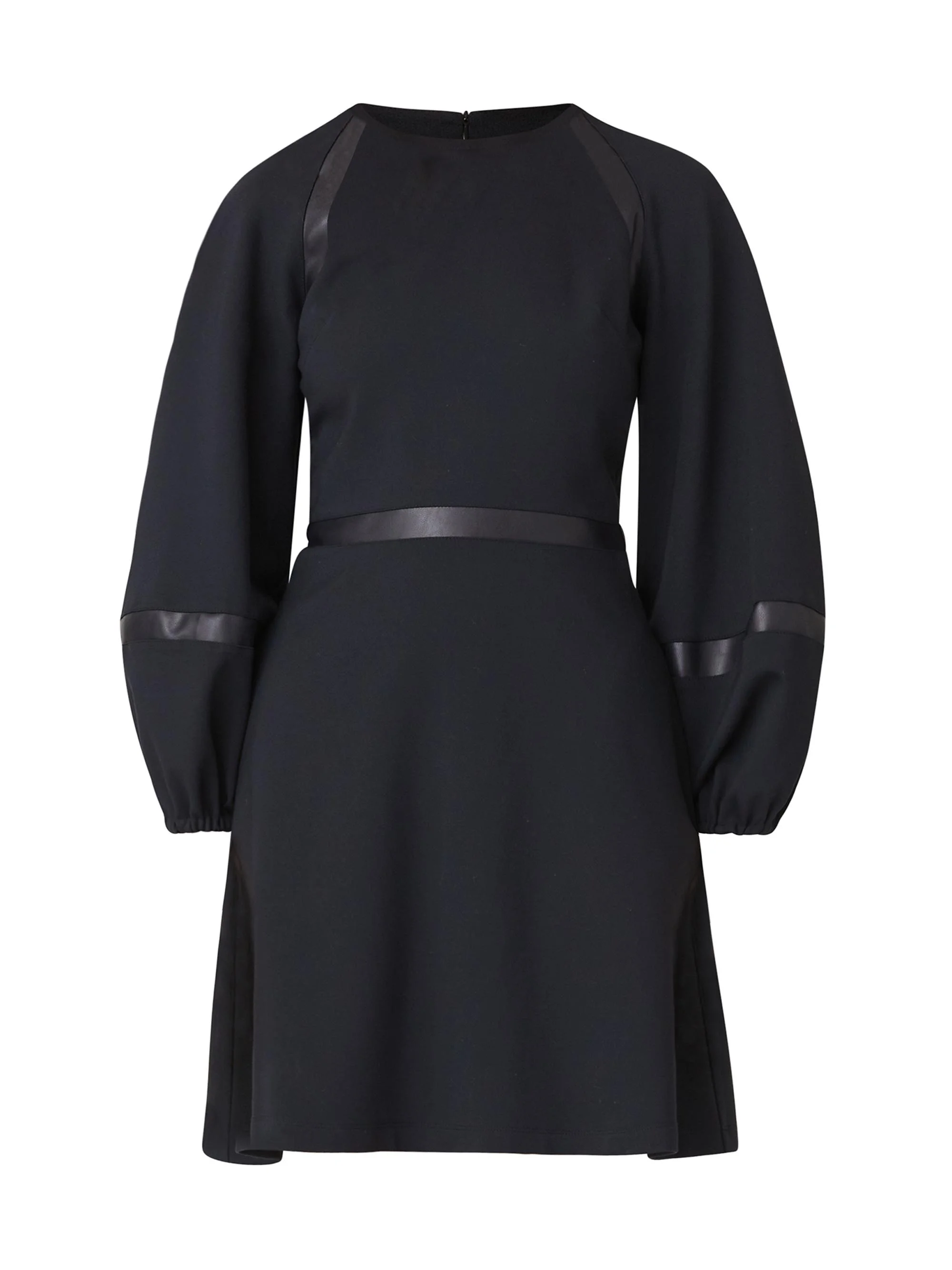 Women's Elsy Faux Leather-Trim Dress - Ink - 1