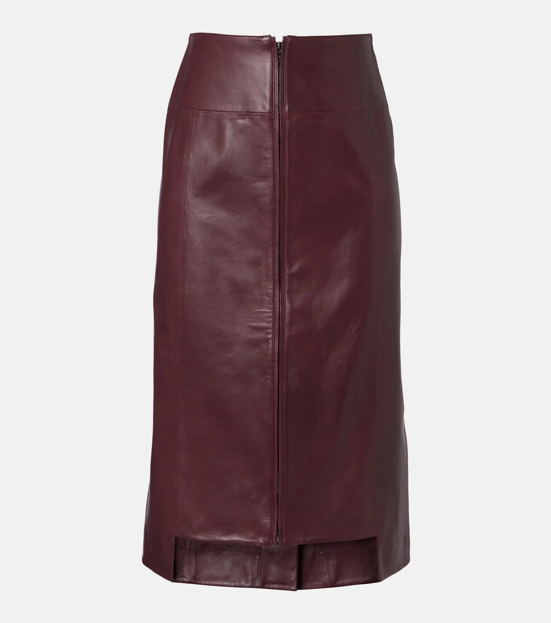 Leather midi skirt - 1