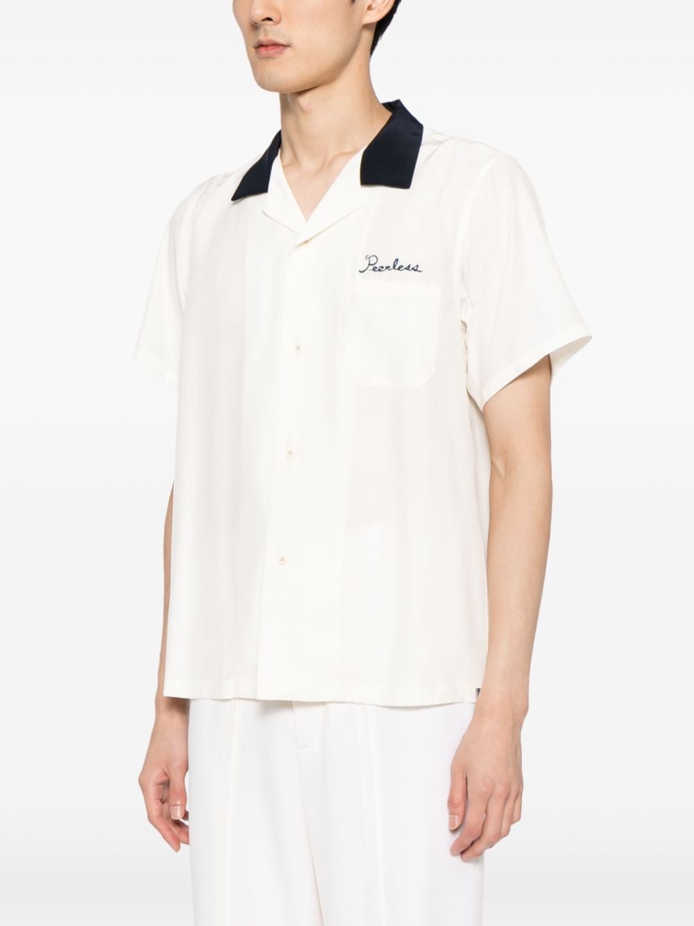 Hacking short-sleeve silk shirt - 4