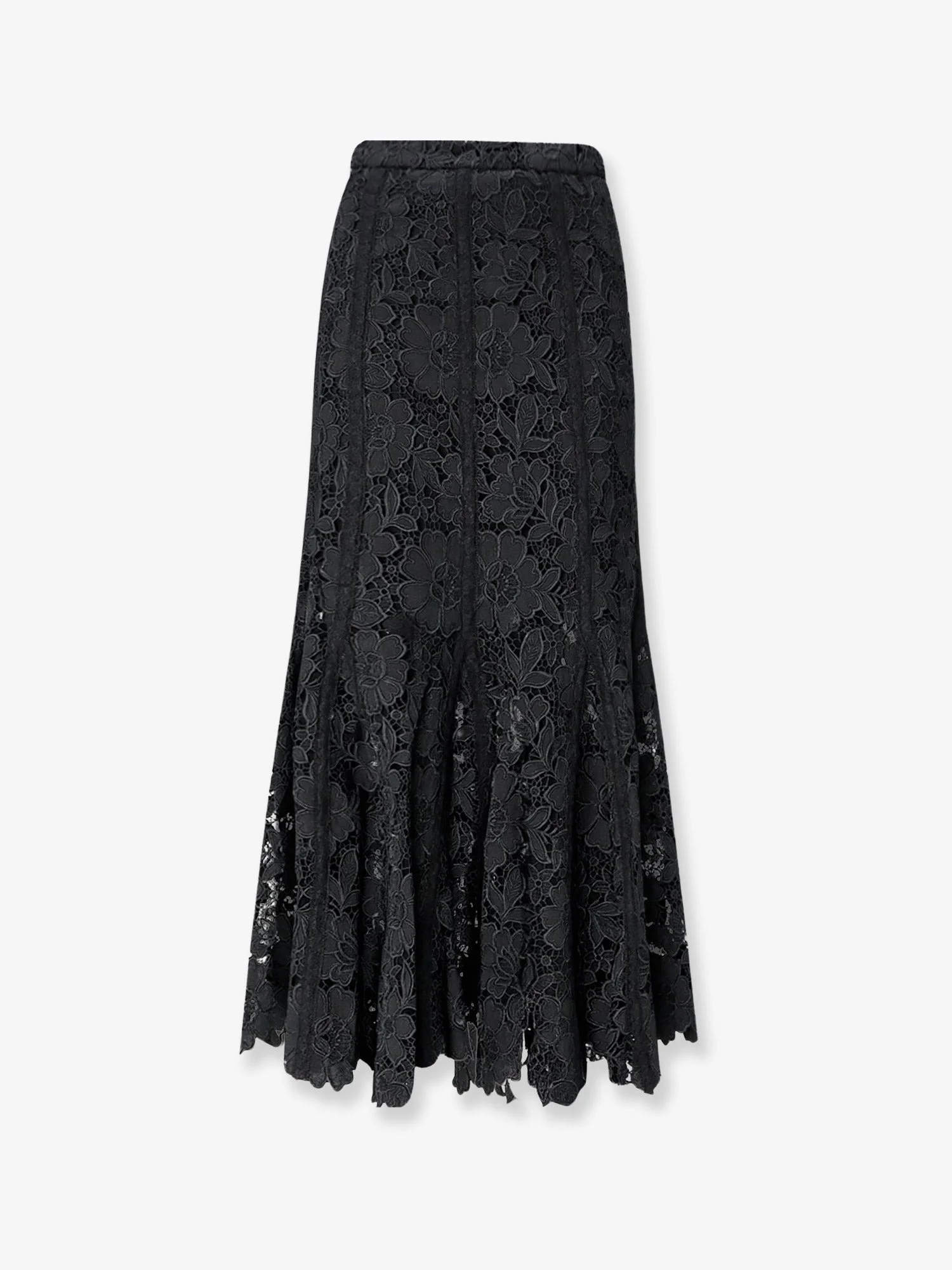 Self-Portrait Lace Midi Skirt Black Women - 1