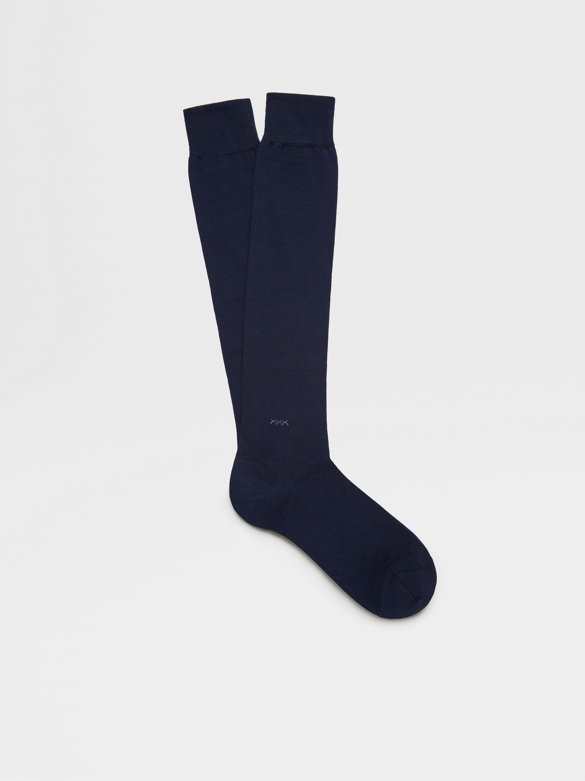 BLUE COTTON BLEND SOCKS - 1