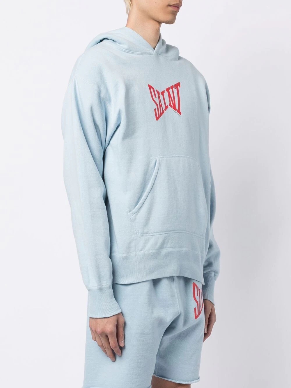 logo-print cotton hoodie - 3