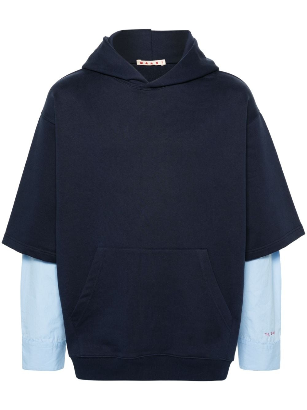 layered-design hoodie - 1