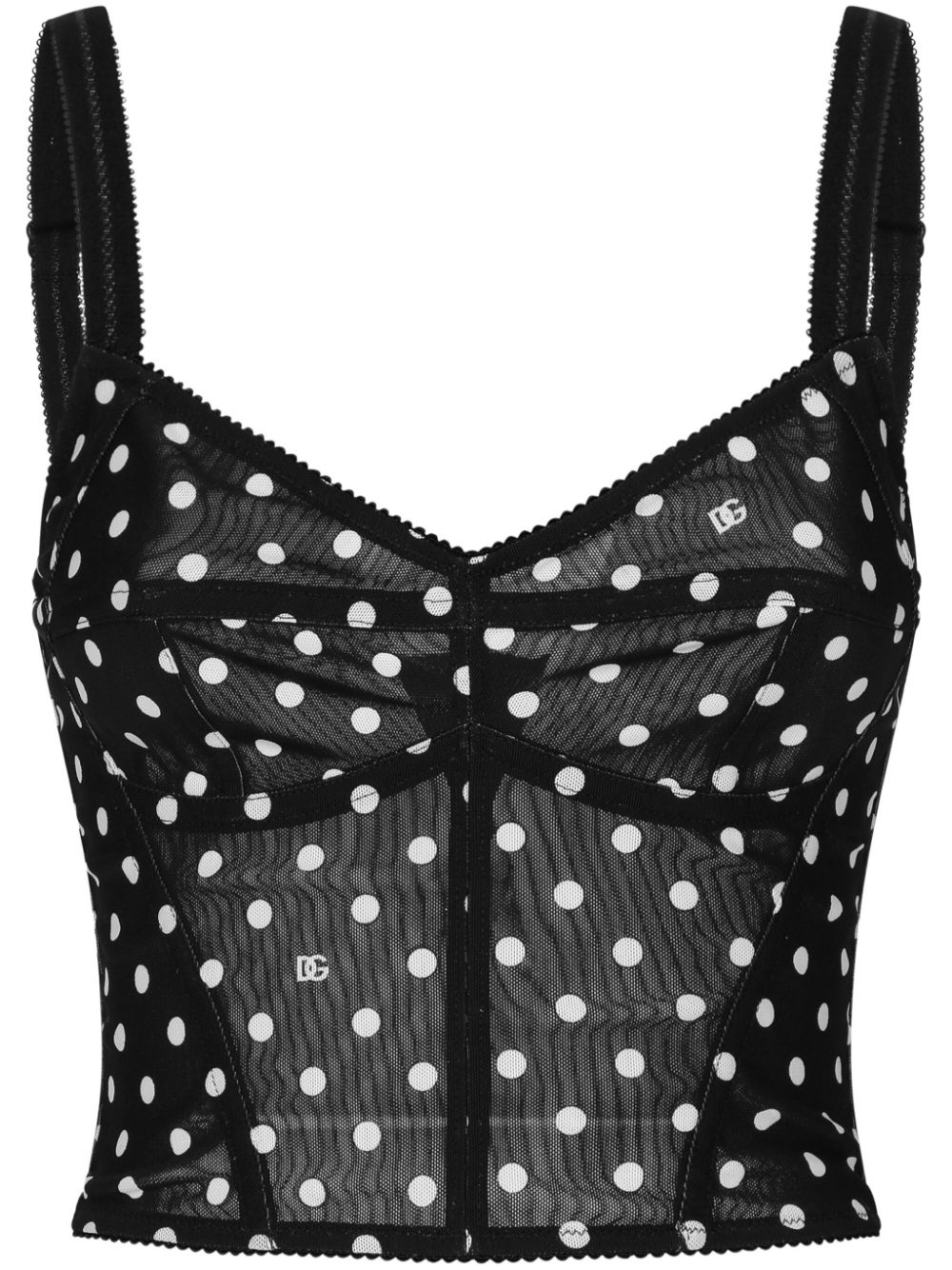 polka-dot corset top - 1