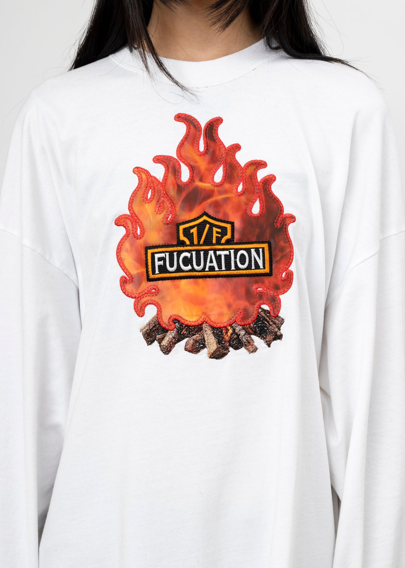 WHITE DOUBLET 1/F FLUCTUATION LENTICULAR L/S T-SHIRT - 4
